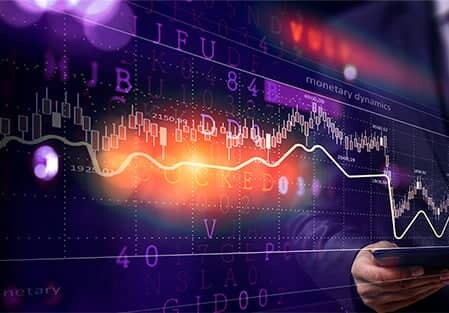 A hand holds a flower pot containing a Bitcoin and a coin, symbolizing the concept of quantum income in finance.